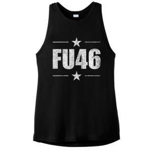 FU46 Anti Biden Pro Trump Funny Ladies PosiCharge Tri-Blend Wicking Tank