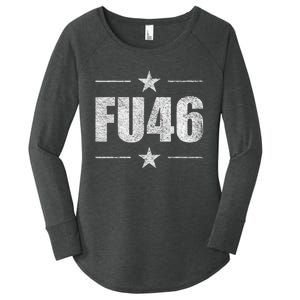 FU46 Anti Biden Pro Trump Funny Women's Perfect Tri Tunic Long Sleeve Shirt