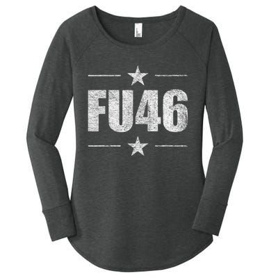 FU46 Anti Biden Pro Trump Funny Women's Perfect Tri Tunic Long Sleeve Shirt