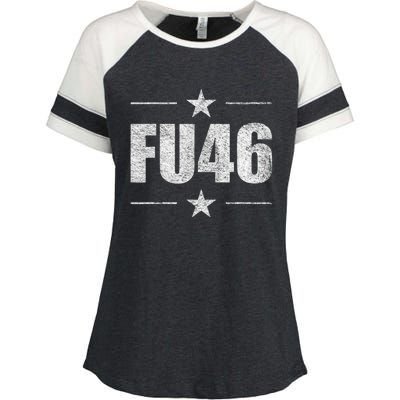 FU46 Anti Biden Pro Trump Funny Enza Ladies Jersey Colorblock Tee