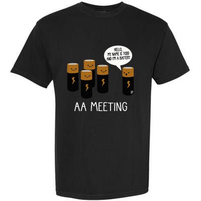 Funny Aa Battery Meeting Garment-Dyed Heavyweight T-Shirt