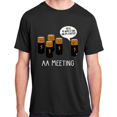 Funny Aa Battery Meeting Adult ChromaSoft Performance T-Shirt