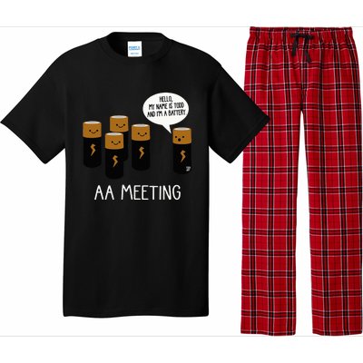 Funny Aa Battery Meeting Pajama Set