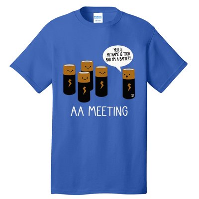 Funny Aa Battery Meeting Tall T-Shirt