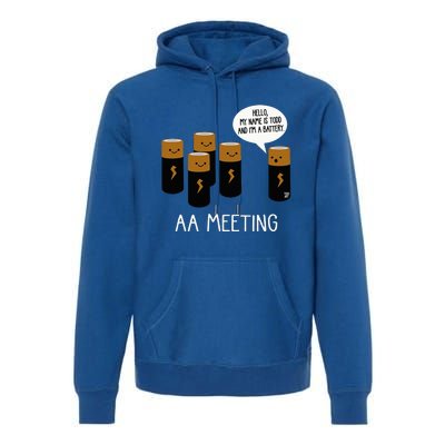 Funny Aa Battery Meeting Premium Hoodie