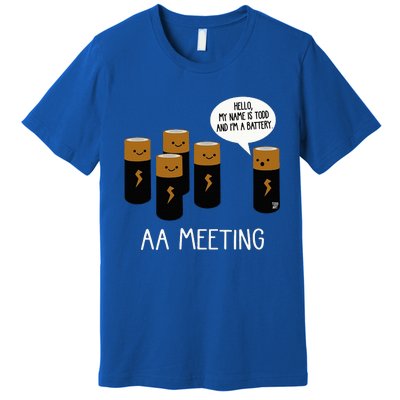 Funny Aa Battery Meeting Premium T-Shirt