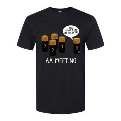 Funny Aa Battery Meeting Softstyle® CVC T-Shirt