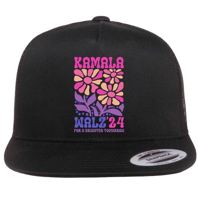For A Brighter Tomorrow Boho Aesthetic Flat Bill Trucker Hat
