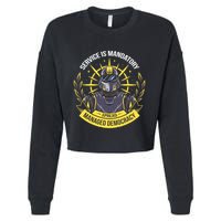 Funny Alien Bugs Are Enlist Today Cropped Pullover Crew