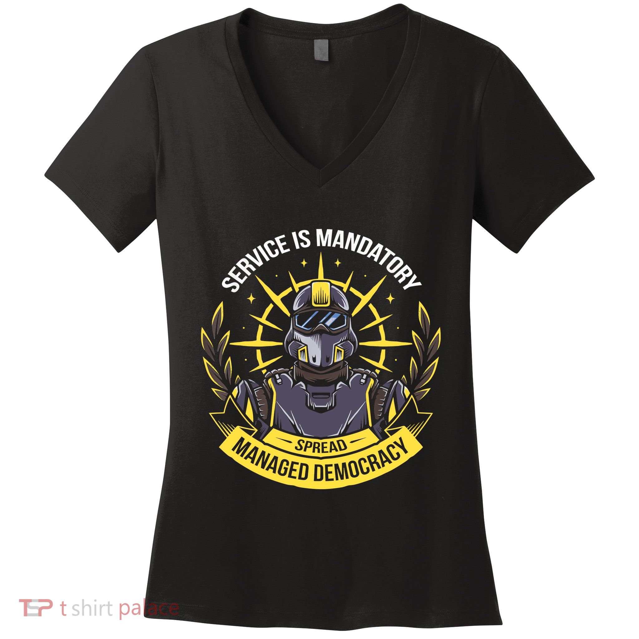 Funny Alien Bugs Are Enlist Today Women's V-Neck T-Shirt