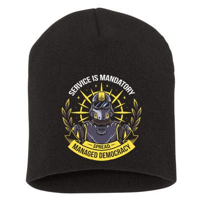 Funny Alien Bugs Are Enlist Today Short Acrylic Beanie