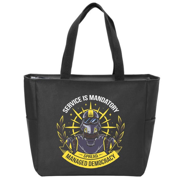 Funny Alien Bugs Are Enlist Today Zip Tote Bag