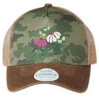 Flower And Butterfly Cone Flower And Butterflies Legacy Tie Dye Trucker Hat