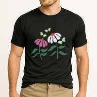 Flower And Butterfly Cone Flower And Butterflies Cooling Performance Crew T-Shirt
