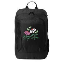 Flower And Butterfly Cone Flower And Butterflies City Backpack