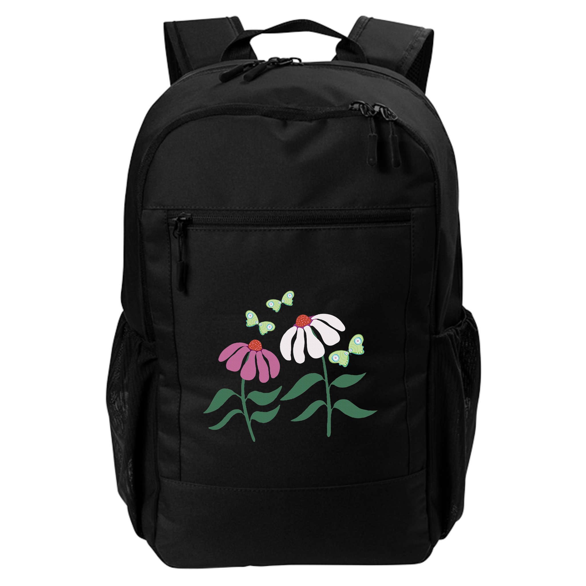 Flower And Butterfly Cone Flower And Butterflies Backpack