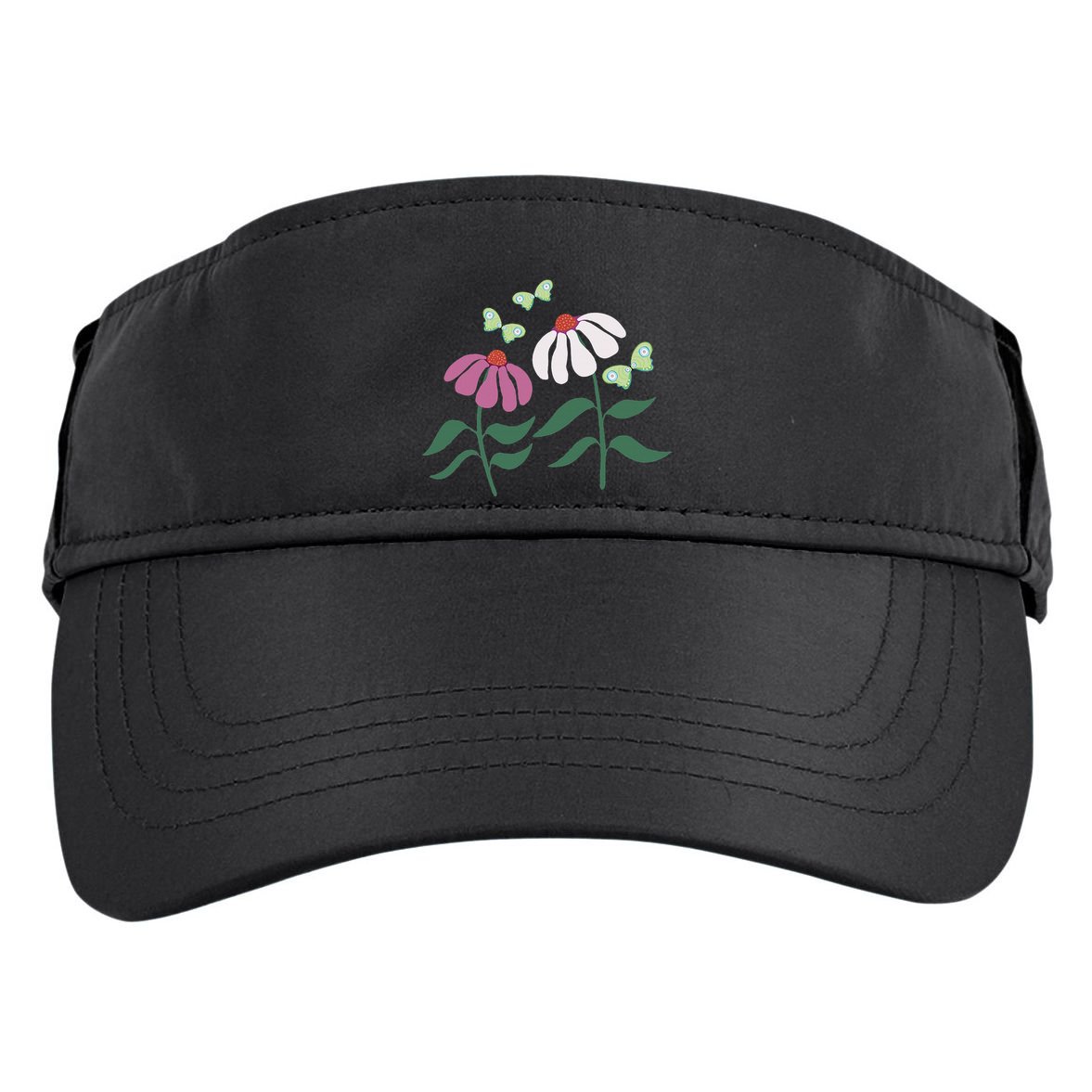 Flower And Butterfly Cone Flower And Butterflies Adult Drive Performance Visor