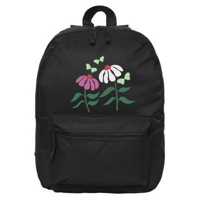 Flower And Butterfly Cone Flower And Butterflies 16 in Basic Backpack