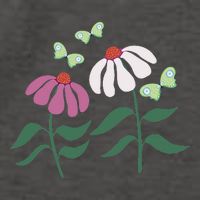 Flower And Butterfly Cone Flower And Butterflies Vector Backpack