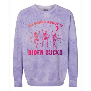 Funny Anti Biden Halloween Biden Sucks Dancing Skeletons Meaningful Gift Colorblast Crewneck Sweatshirt