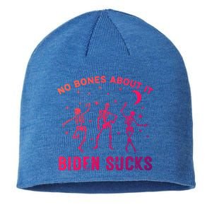 Funny Anti Biden Halloween Biden Sucks Dancing Skeletons Meaningful Gift Sustainable Beanie