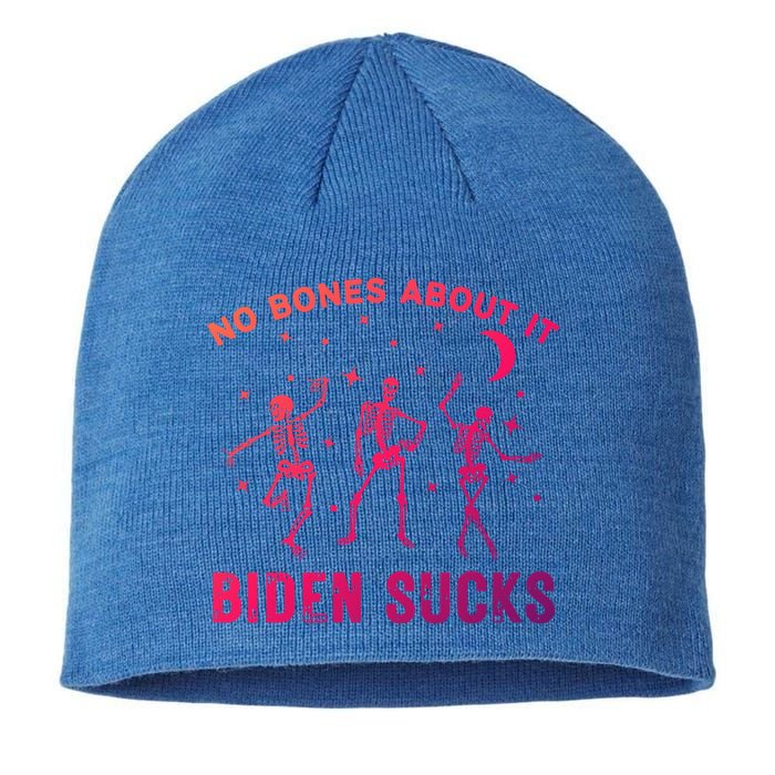 Funny Anti Biden Halloween Biden Sucks Dancing Skeletons Meaningful Gift Sustainable Beanie