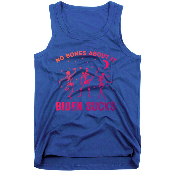 Funny Anti Biden Halloween Biden Sucks Dancing Skeletons Meaningful Gift Tank Top