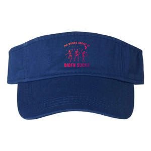 Funny Anti Biden Halloween Biden Sucks Dancing Skeletons Meaningful Gift Valucap Bio-Washed Visor