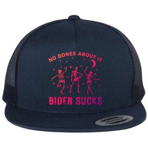 Funny Anti Biden Halloween Biden Sucks Dancing Skeletons Meaningful Gift Flat Bill Trucker Hat