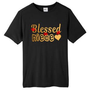 Funny Aunties Blessed Niece Heart Gift Tall Fusion ChromaSoft Performance T-Shirt