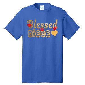 Funny Aunties Blessed Niece Heart Gift Tall T-Shirt