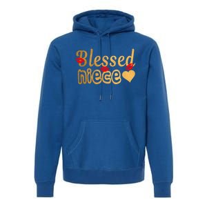 Funny Aunties Blessed Niece Heart Gift Premium Hoodie