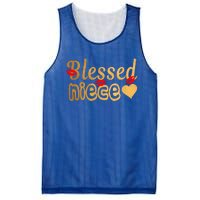 Funny Aunties Blessed Niece Heart Gift Mesh Reversible Basketball Jersey Tank