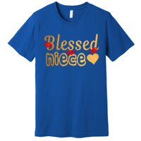 Funny Aunties Blessed Niece Heart Gift Premium T-Shirt