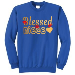 Funny Aunties Blessed Niece Heart Gift Tall Sweatshirt