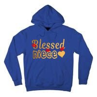 Funny Aunties Blessed Niece Heart Gift Tall Hoodie