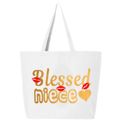 Funny Aunties Blessed Niece Heart Gift 25L Jumbo Tote