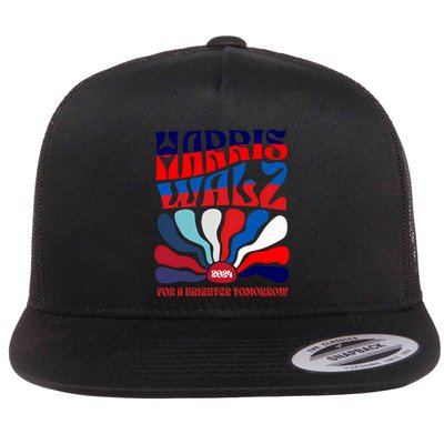For A Brighter Tomorrow Boho Aesthetic Flat Bill Trucker Hat
