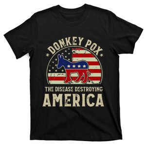 Funny Anti Biden Donkey Pox The Disease Destroying America T-Shirt