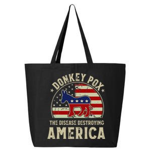 Funny Anti Biden Donkey Pox The Disease Destroying America 25L Jumbo Tote