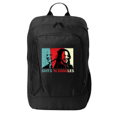 Funny Anti Biden Harris Shits 'N Giggles Political Gift City Backpack