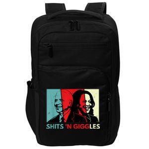 Funny Anti Biden Harris Shits 'N Giggles Political Gift Impact Tech Backpack