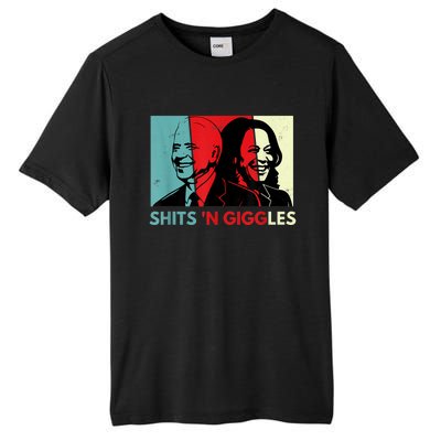 Funny Anti Biden Harris Shits 'N Giggles Political Gift Tall Fusion ChromaSoft Performance T-Shirt