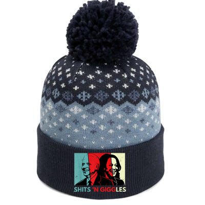 Funny Anti Biden Harris Shits 'N Giggles Political Gift The Baniff Cuffed Pom Beanie