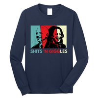 Funny Anti Biden Harris Shits 'N Giggles Political Gift Long Sleeve Shirt