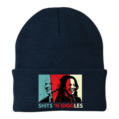 Funny Anti Biden Harris Shits 'N Giggles Political Gift Knit Cap Winter Beanie