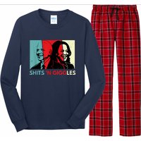 Funny Anti Biden Harris Shits 'N Giggles Political Gift Long Sleeve Pajama Set