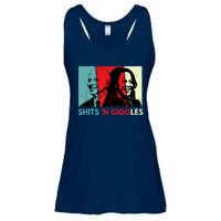 Funny Anti Biden Harris Shits 'N Giggles Political Gift Ladies Essential Flowy Tank