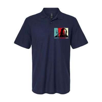 Funny Anti Biden Harris Shits 'N Giggles Political Gift Softstyle Adult Sport Polo