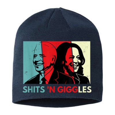 Funny Anti Biden Harris Shits 'N Giggles Political Gift Sustainable Beanie